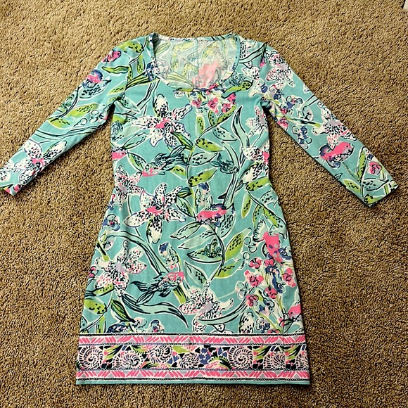 Lilly Pulitzer Dresses & Skirts - Lilly Pulitzer XXS mini dress, quater length sleeve’s, U neckline